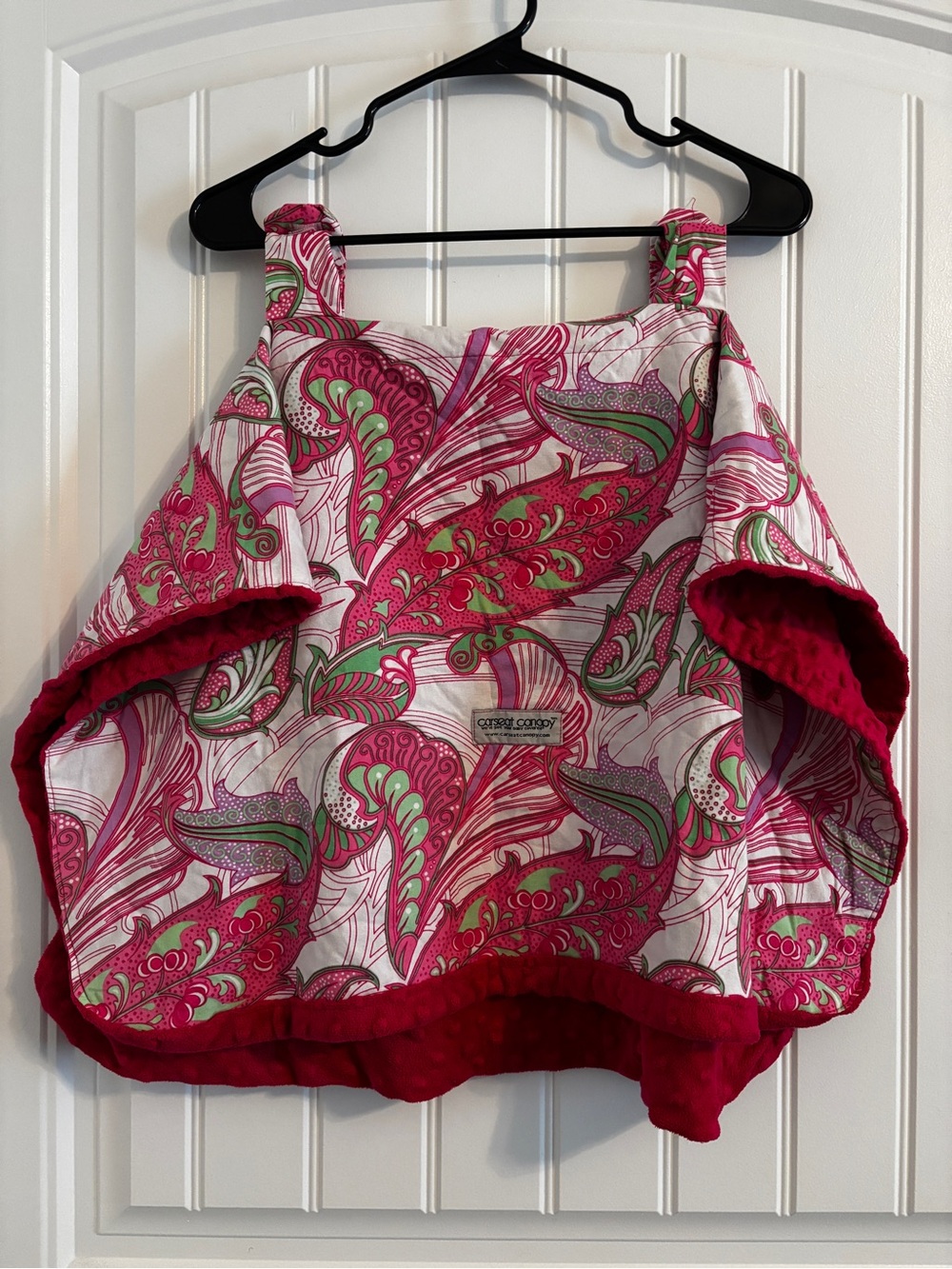 Carseat Canopy Pink & Green Paisley Carseat Cover